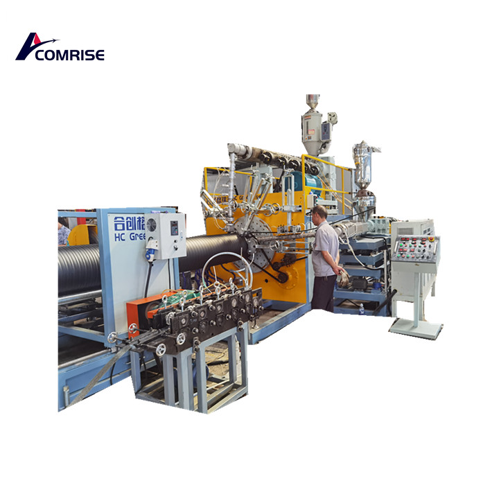 Kanalizasyon ve Drenaj Katı Duvar Spiral Sargı HDPE Boru Makinesi